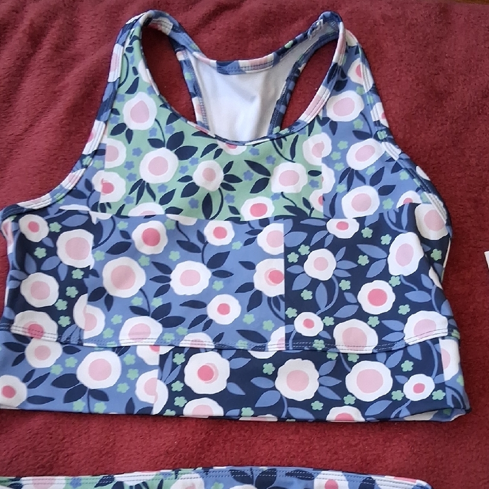 Floral Kids Matching Set - Blue and Pink - Picture 4 of 5